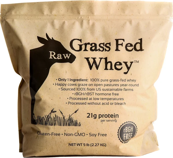 Raw Grass Fed Whey Protein Powder, Unflavored – 1 Ingredient, No Additives or Fillers, Undenatured, Made in USA
