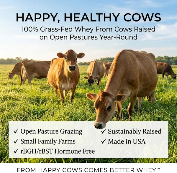 Raw Grass Fed Whey Protein Powder, Unflavored – 1 Ingredient, No Additives or Fillers, Undenatured, Made in USA